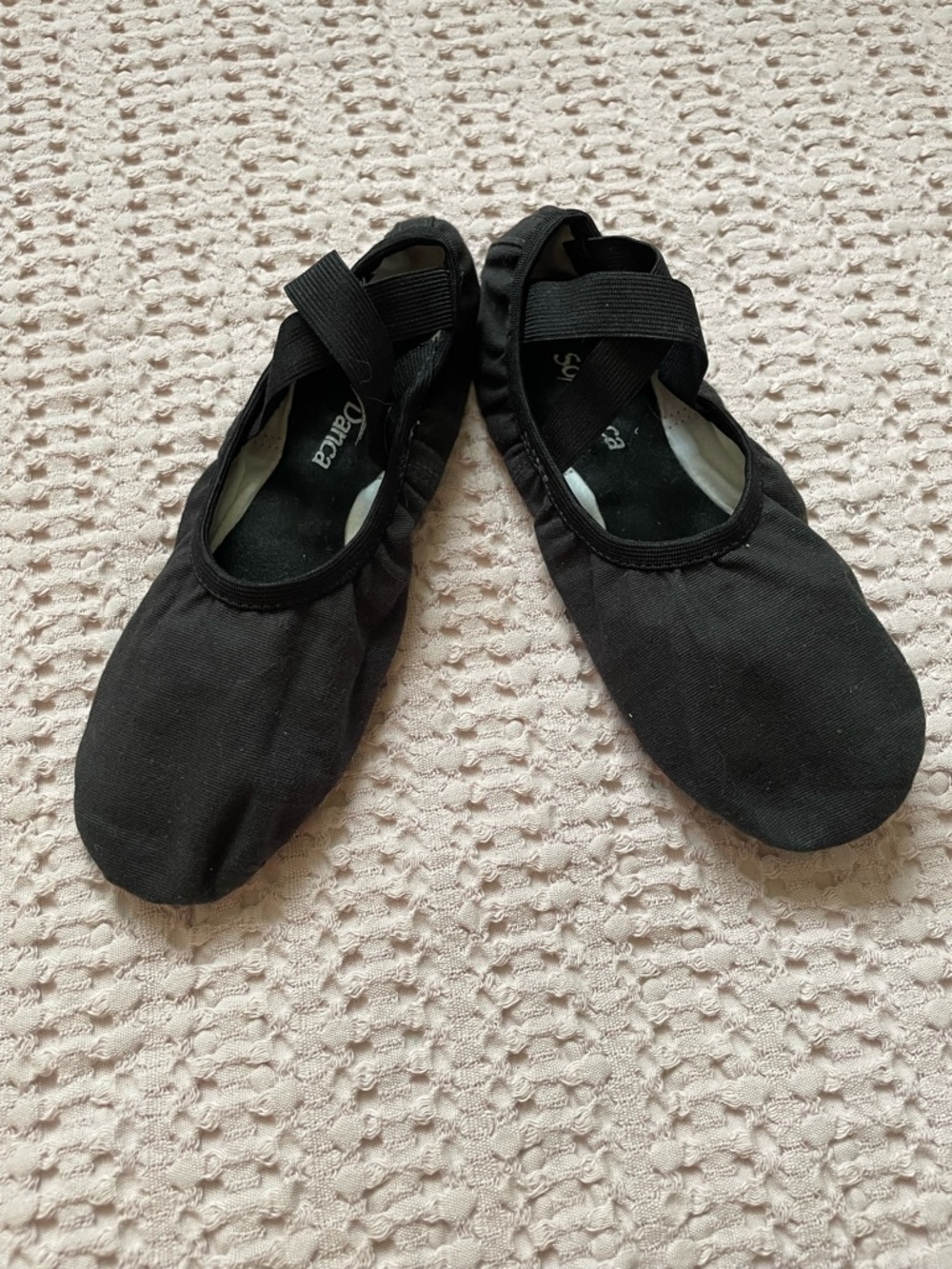 So Danca Black Dance Jazz ballet Shoes Girls Size 5.5 L Used Twice